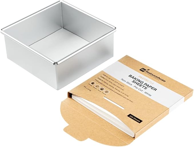 Restaurantware Pastry Tek 5 x 5 Inch Parchment Paper Sheets 1000 Greaseproof Baking Sheets For Oven - Pre-cut Double-Sided Silicone Coating White Paper Nonstick Baking Sheets Reusable