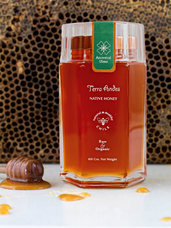 Terra Andes Raw and Unfiltered Honey - Ancestral Ulmo Luxury Edition. 14.1 oz
