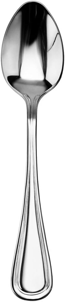New Star Foodservice 58123 Slimline Pattern, 18/0 Stainless Steel, Dinner/Dessert Spoon, 7.25-Inch, Set of 12