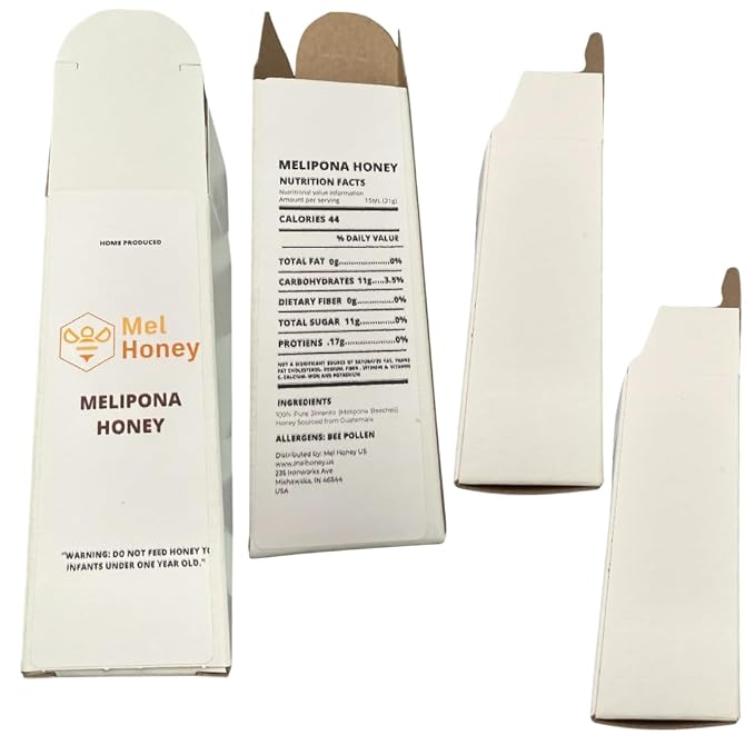 Jimerito Honey Drops - 5 ML - Miel Melipona - Gotas de Miel Chumelito Miel Virgen - Stingless Bee Honey from Yucatan Peninsula - Pure and Unprocessed