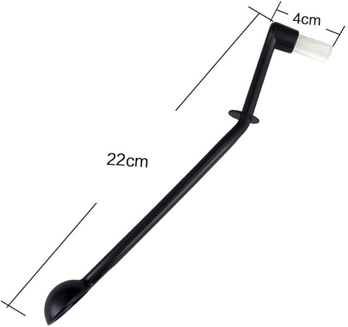 Number-One Coffee Machine Brush Cleaner Nylon Espresso Machine Brush Grinder Brush Coffee Cleaning Tool with Spoon (Pack of 2)