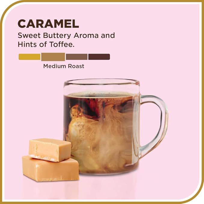 Don Francisco's Caramel Ground Coffee, Medium Roast ??Flavored 100% Arabica,12 oz Bag, Premium Coffee for Drip, Pour Over & French Press