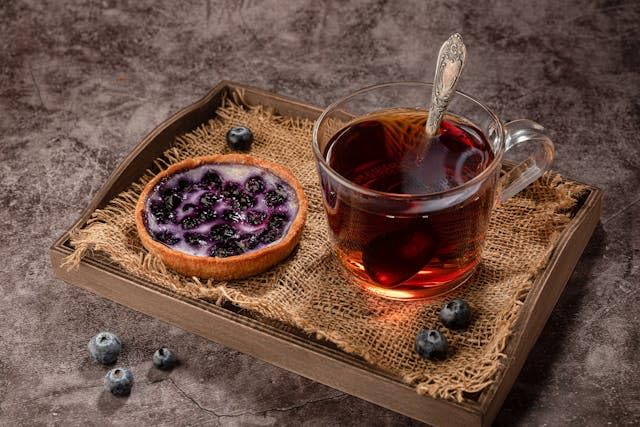 Denise's Fine Tea, USDA Organic, Blueberry Bang Rooibos, Flavored Rooibos Tea, Caffeine-Free, Loose Leaf (100g)
