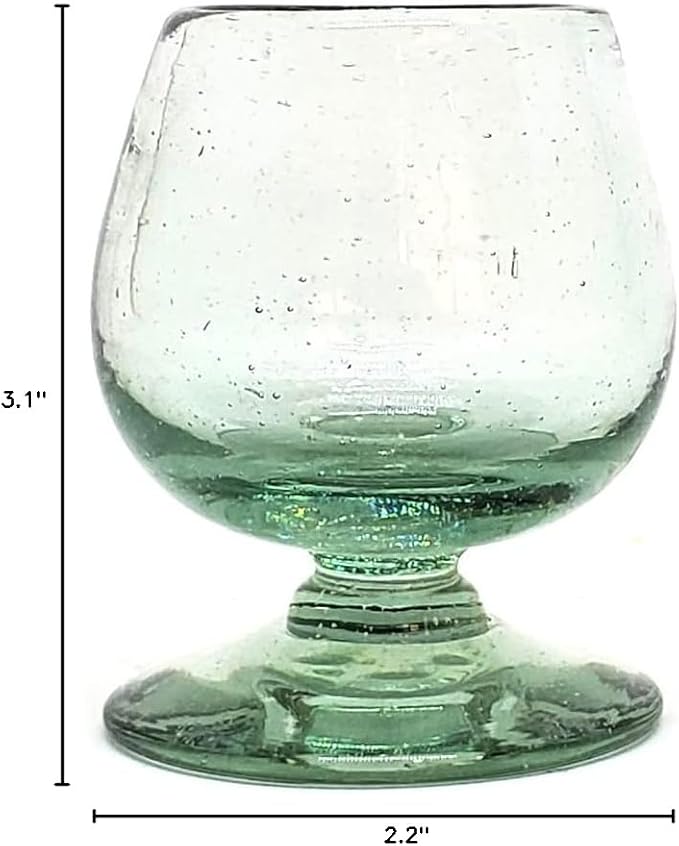 Clear 2.5 oz Tequila Sippers (set of 6), Recycled Glass, Lead-free, Toxin-Free (2.5 oz Sipper)
