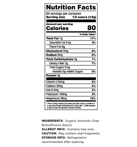 Terrasoul Superfoods Raw Unpasteurized Organic Almonds (Mylk Grade), 6 Pounds