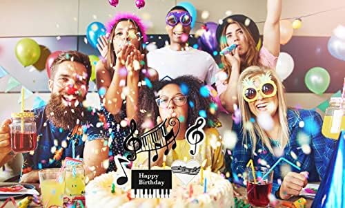 (5 pieces) Music Birthday Cake Decoration, Music Cake Topper, Musics Birthday Decoration Supplie