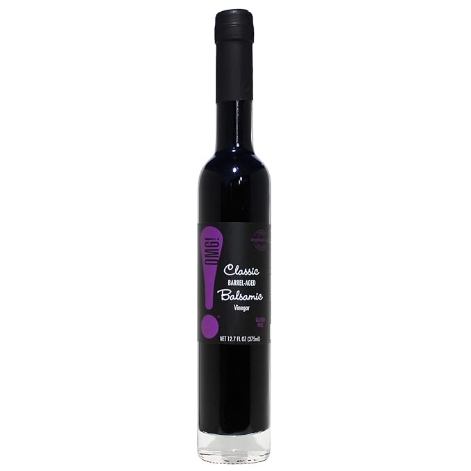 OMG! Oils: Gourmet Classic Barrel-Aged Balsamic Vinegar (Perfect for Dipping, Marinades, Glazing and Topping!), 375ml/12.7oz