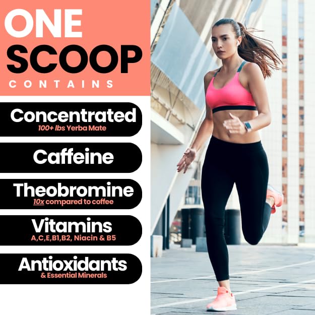 LivMatte Yerba Mate Instant Tea Drink Mix Powder Extract??Natural Yerba Mate Lemon Flavored Drink Mix Plant Extract Caffeine Alternative (Strawberry Lemon)