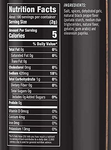 Kosmos Q The Best Classic Steak Seasoning Rub, Garlic Pepper & Paprika BBQ Meat Dry Rub for Prime Rib, Pork Tenderloin, Chicken, French Fries, Ribs & More, Steak Rub & Beef Seasoning, 13.4 oz Shaker
