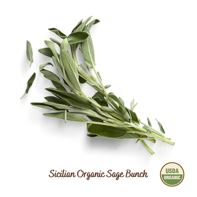 FILIPPONE - Organic Dried Sage, 25 g (0.88 oz) Dried, Fragrant Italian Salvia Branch, Certified USDA Organic, Relaxation, Aromatherapy, and Crafts