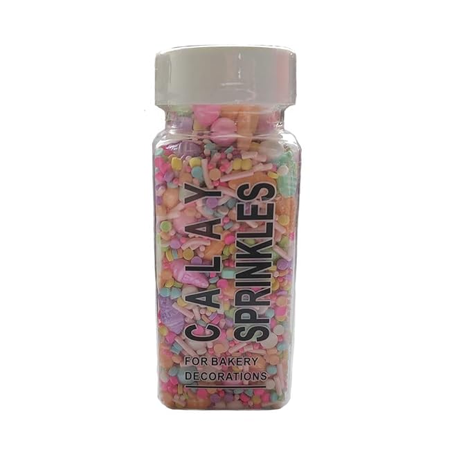 Eastron Edible Summer Sprinkles Ice Cream Sprinkles Candy Baking Cake Cupcake Toppers Cookie Dessert Decorations for Halloween Christmas Birthday Party Supplies 3.35 Ounce