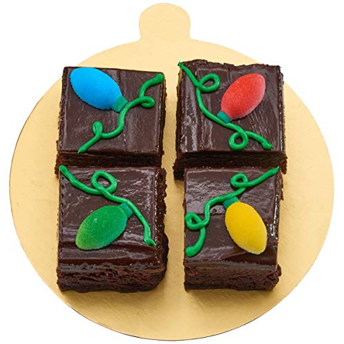 Red, Orange, Yellow, Green, and Blue Mini Christmas Light Edible Sugar Cake Toppers, 24 Count