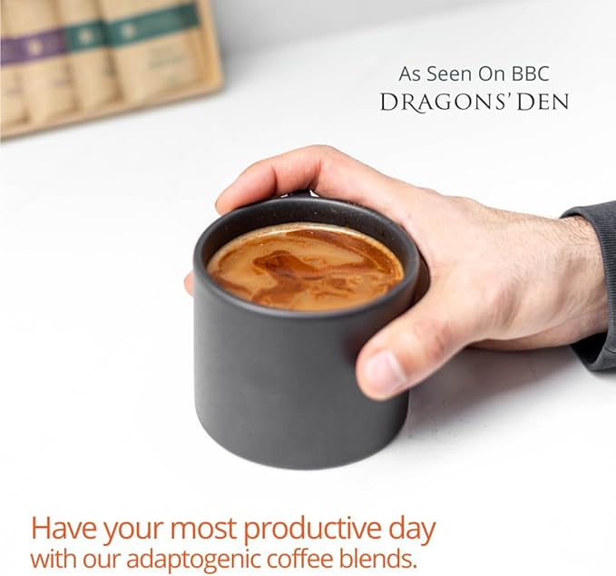 London Nootropics - Flow - Adaptogenic Mushroom Coffee with Lion’s Mane & Rhodiola - 12 Sachets