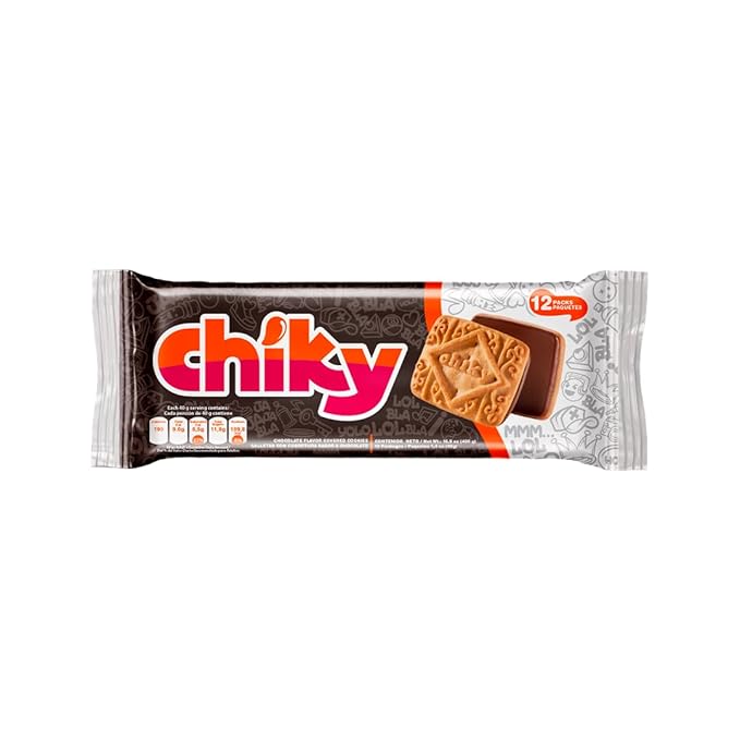 Chiky Chocolate Fudge Cookies, Crunchy & Sweet, Smooth Cream Center, Crispy Texture That Melts In Every Bite, 16.9 ounces, 1 Box contains 3 Bags, each with 12 Individual Packs.