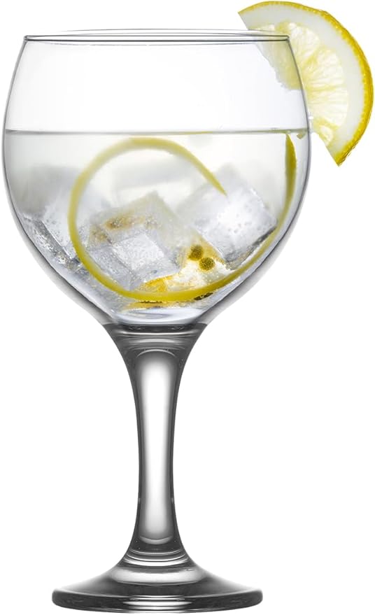 LAV Gin and Tonic, Aperol Spritz Glass Set 6-Piece, Clear Balloon Wine Glasses for Red Wine and Other Cocktails, Oversize Large Goblets for Spritz and Water | 21.75 oz