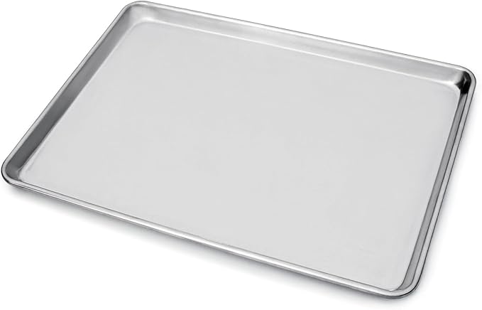 New Star Foodservice Commercial-Grade 18-Gauge Aluminum Sheet Pan/Bun Pan (15 L x21 W x1 H (Two Thirds Size) Pack of 12)