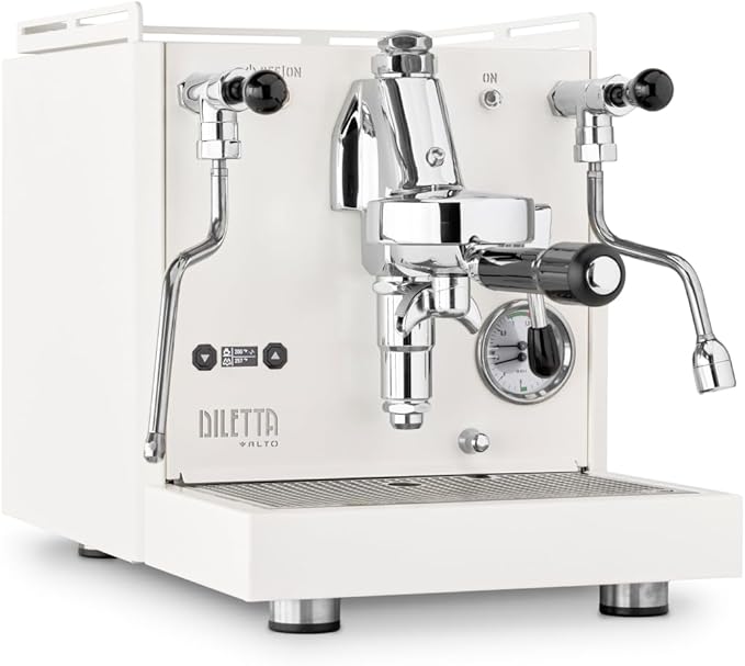 Diletta Alto Espresso Machine with Flow Control | Dual Boiler | PID | Shot Timer | Adjustable OPV | (White)