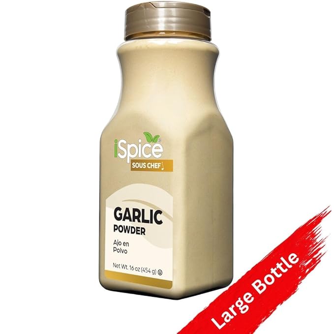 iSpice | Garlic Powder | 16 oz | Bulk Size | Kosher | Rich Aroma (Garlic Powder)