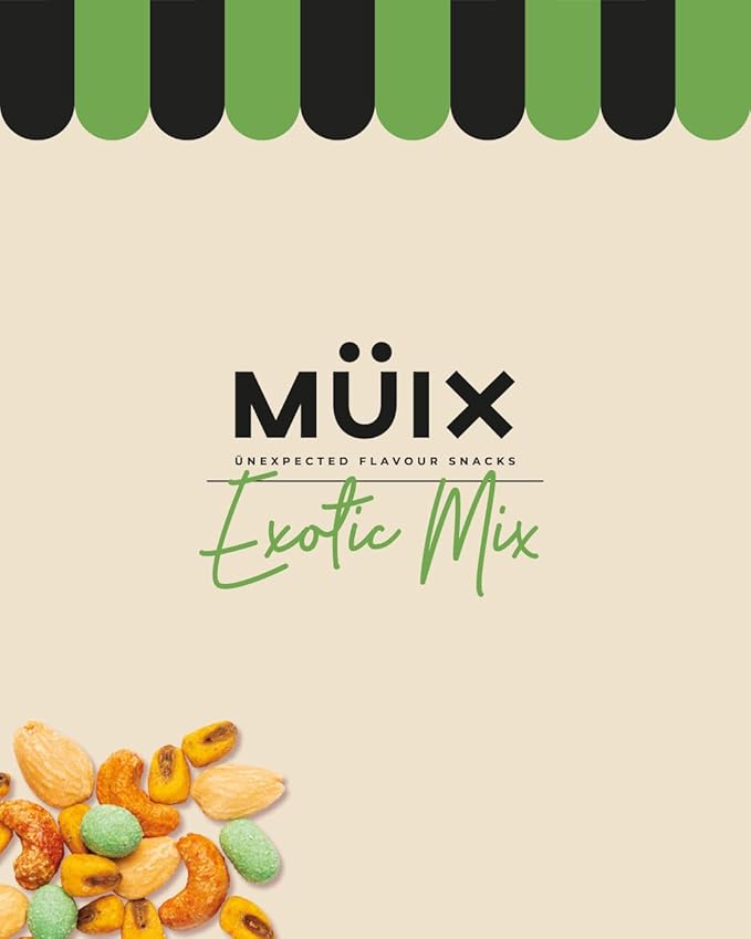 M체ix Snacks, Special Flavor Trail Mix, Exotic Mix, Mix Snacks (Smoked Almond, Citrus Cashew, Peppper Lemon Corn, Wasabi Peanut) - 2.3 Ounce Bags (Pack of 16 Bags)