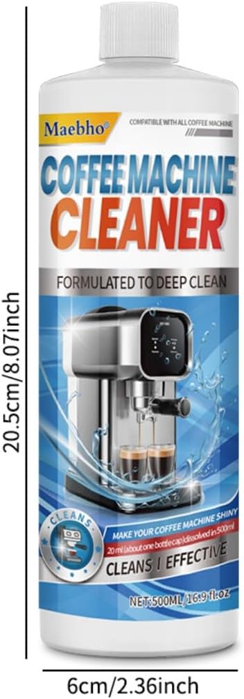 Coffee Machine Descaling Solution 16.9 oz (4 Uses)??Universal Descaler Cleaner Compatible with Keurig,Nespresso,Breville,Delonghi, Ninja - Espresso Coffee Maker Cleaning Solution