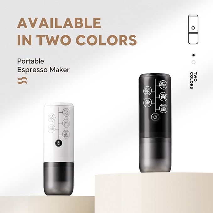 BENFUCHEN 3 in 1 Portable Espresso Machine With NO Heating Function, Type-C Charging Electric Espresso Maker, 17 Bar Mini Coffee Maker For N ESPRESSO/DolceGustoPods & Ground Coffee On the Go, Black