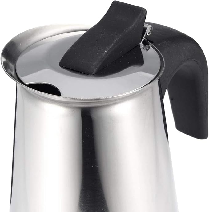 WILL 200450ml Portable Espresso Coffee Maker Moka Pot Stainless Steel with Electric stove Filter Percolator Coffee Brewer Kettle Pot (200ml)