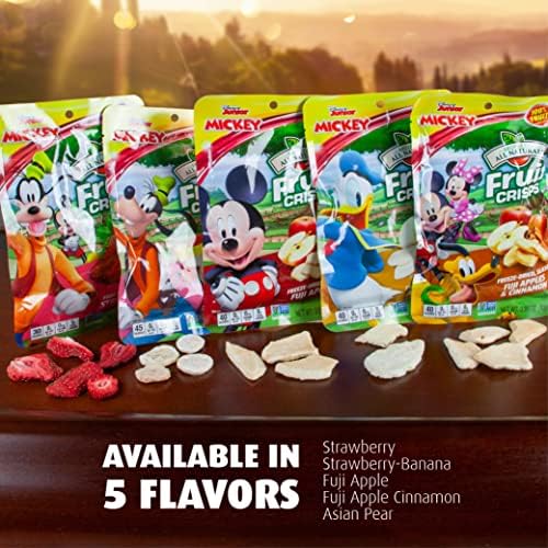 Brothers All Natural Disney Freeze Dried Fruit Crisps, Strawberry, 0.26 Oz (Pack of 12), Made with 100% Fruit, Gluten Free, Soy Free, Vegan, Heathy Snack, Lunch Box Ready