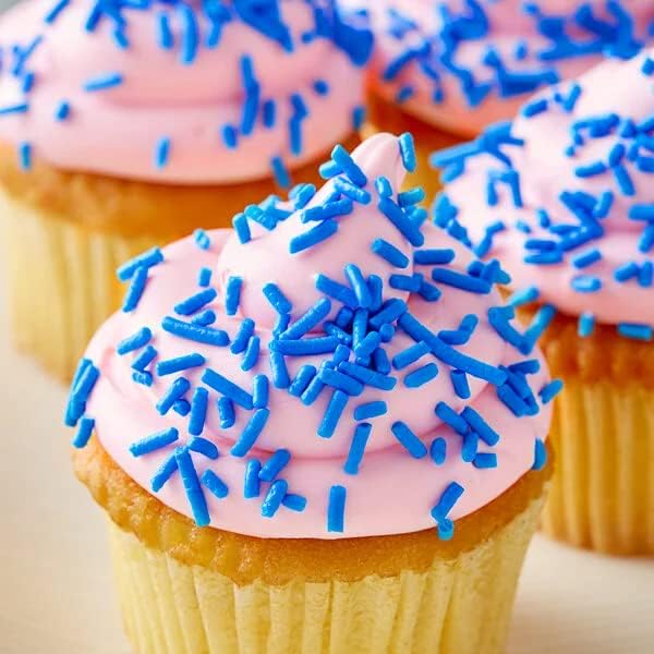Blue Sprinkles Bulk - 1.6 Pounds - Patriotic Toppings for Ice Cream, Cake Decorating, Cupcakes, Cakepops - Blue Dessert Toppings