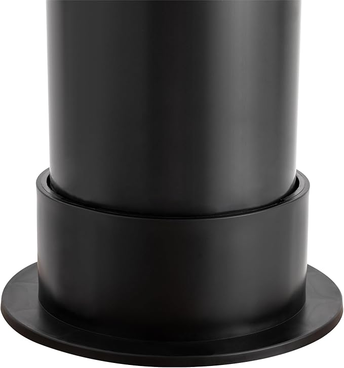 Espresso Coffee Knock Box, Commercial Knock Box for Espresso Coffee Grounds, Floor Standing Coffee Knock Box with 30pcs Garbage Bags and Towel (Black)