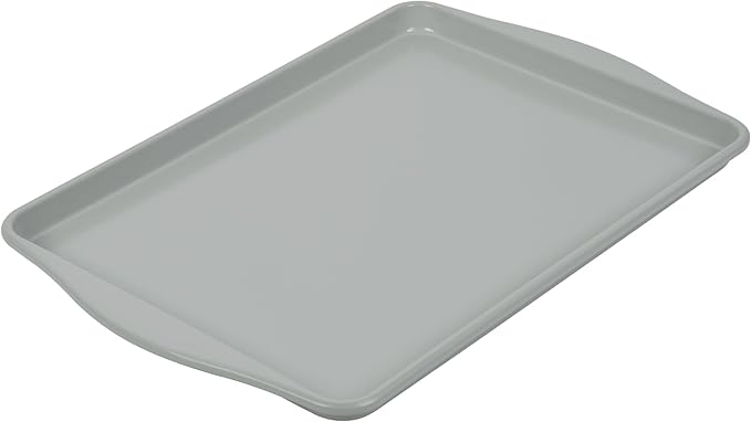 Baking Sheet Pan18-Inch Non-Stick Carbon Steel Naturally Slick Ceramic Coating Cookie Sheet Pan for Oven Roasting Meat Bread Battenberg Pizzas Pastries 20.6" x 13.7"