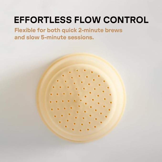 ??Vietnamese Coffee Dripper Phin Filter ??Pour Over Coffee Maker ??Single Cup Dripper with Flower Design ??Reusable Coffee Filter- Paperless Filter for Sustainable Brewing (Ivory)