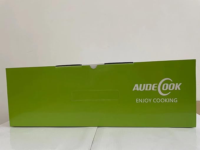 Audecook Hot Pot Electric 2L, Cermic Glaze Non-Stick Frying Pan 8 Inch, Portable Travel Cooker for Ramen/Steak/Fried Rice/Oatmeal/Soup, with Dual Power Control (Silicone Spatula Included)