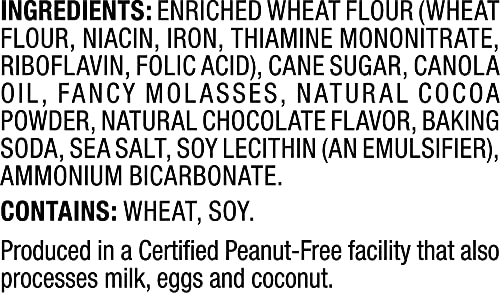 Mi-Del Chocolate Snaps Cookies - Crunchy Chocolate Cookies - Non-GMO Certified, 0g Trans Fat, Healthy Cookies (Pack of 8)