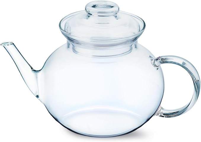 Simax Glassware 33 Ounce Glass Teapot | With Spout, Microwave and Stovetop Safe, Heat, Cold, and Thermal Shock Resistant Borosilicate Glass, Makes a Stunning Presentation??,<div>