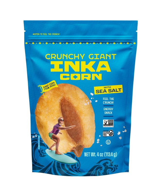 Inka Corn Nuts, Gluten Free Roasted Giant Corn, Original Flavor, 4 Ounce (Pack of 12)