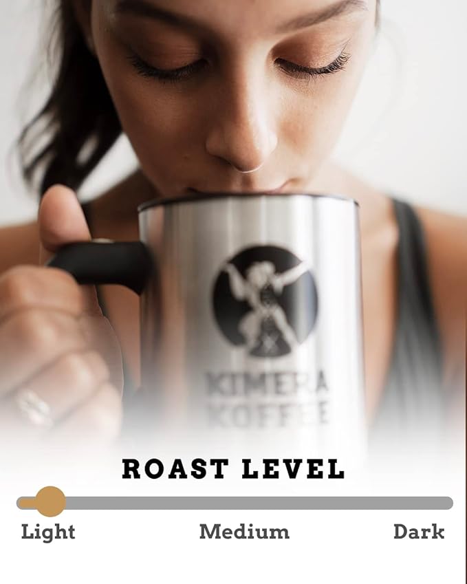 Kimera Koffee - Organic Light Roast Ground Coffee | Focus Blend | Infused with Brain Vitamins | L-theanine | Amplifies Alpha Brain Waves| Enhance Mental Endurance & Awareness | 12oz