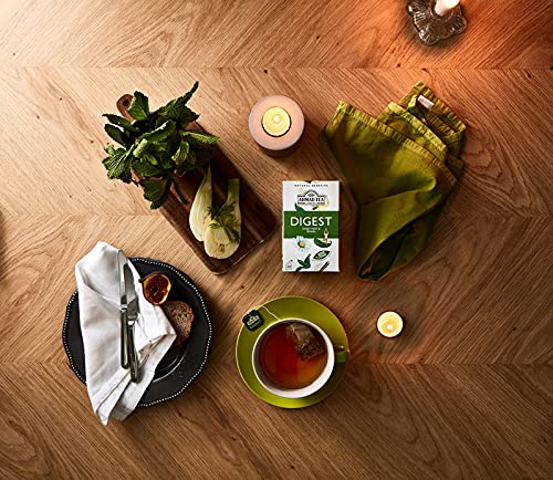 Ahmad Tea Herbal Tea, Sweet Mint, Fennel & Biotin 'Digest' Natural Benefits Teabags, 20 ct (Pack of 1) - Decaffeinated & Sugar-Free