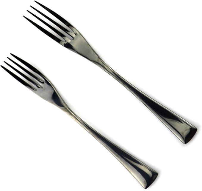 JASHII 18/10 Stainless Steel 24 Piece Mirror Polished Black Flatware Set,Dinner Knife Steak Knife Salad Fork Dessert Coffee Spoon,Service for 4 ,Black Utensil Sets