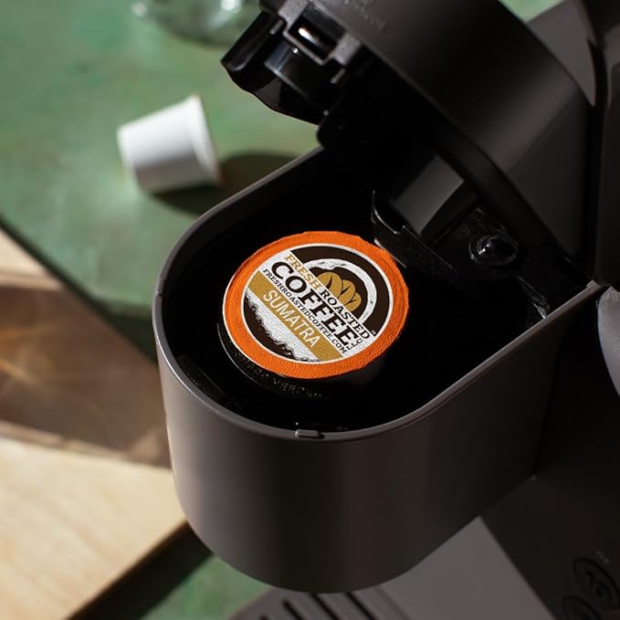 Fresh Roasted Coffee, Sumatra Mandheling |100% Single Origin | Medium Roast, 96 Pods for K Cup Brewers