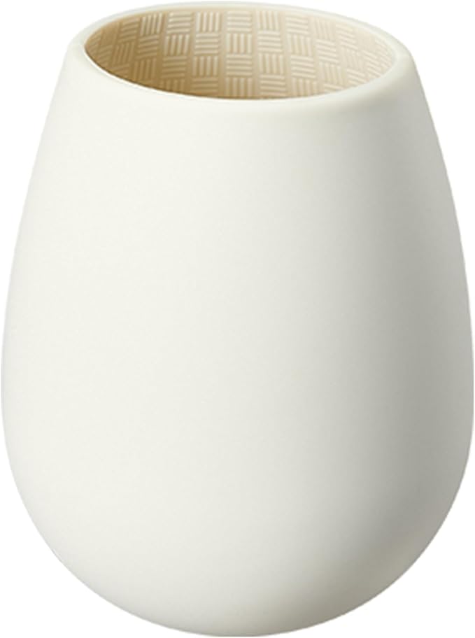 Unbreakable Silicone Stemless Wine Glassware | Set of 4 | Reusable & Shatterproof Tumbler Drinkware for Wine, Water, Cocktails, Champagne Glass for Parties, Camping, Beaches, Boats - (White)