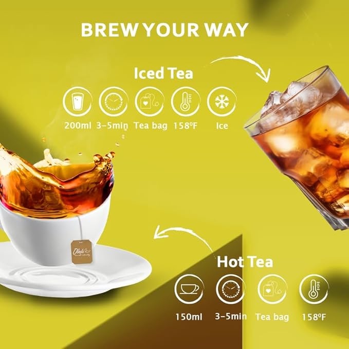 Olinda Pineapple and Mango Iced Tea Bags Herbal Cold Brew Organic Black Tea Refreshing Summer Drink Antioxidant Hot and Cold Brew Natural Sweetened Fruity Flavored Tea Healthy Sucralose Caffeinated Tea