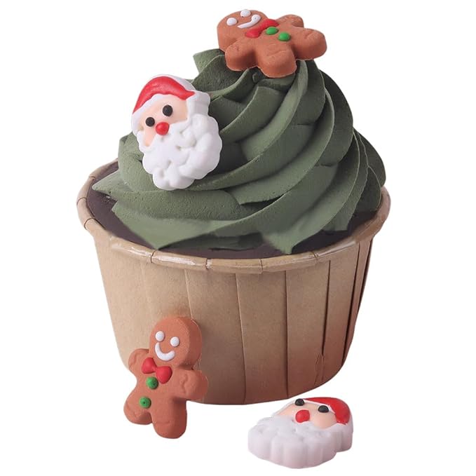 Eastron Edible Santa Claus Gingerbread Man Christmas Sprinkles for Cakes Decorating Cupcakes Toppers for Baking, Birthday, Ice Cream, Cookies, Cake Decorations