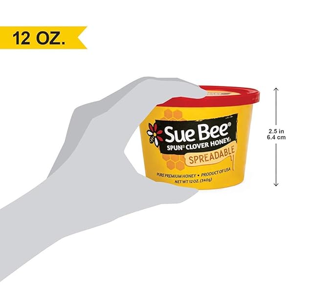 Sue Bee Spun Honey From USA Beekeepers, 12 oz, Pack of 6