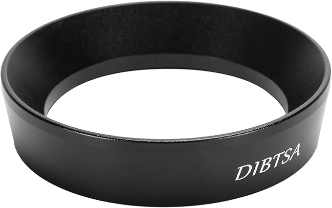 Magnetic Espresso Dosing Funnel, Coffee Dosing Ring, Anodized Aluminum with 8 Magnetized Compatible with 58mm Portafilter, Black