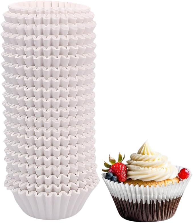 500pcs White Standard Cupcake Liners for Baking Cup, No Smell, Muffin Liners, Standard Size Cupcake Cups for Party, Wedding, Birthday