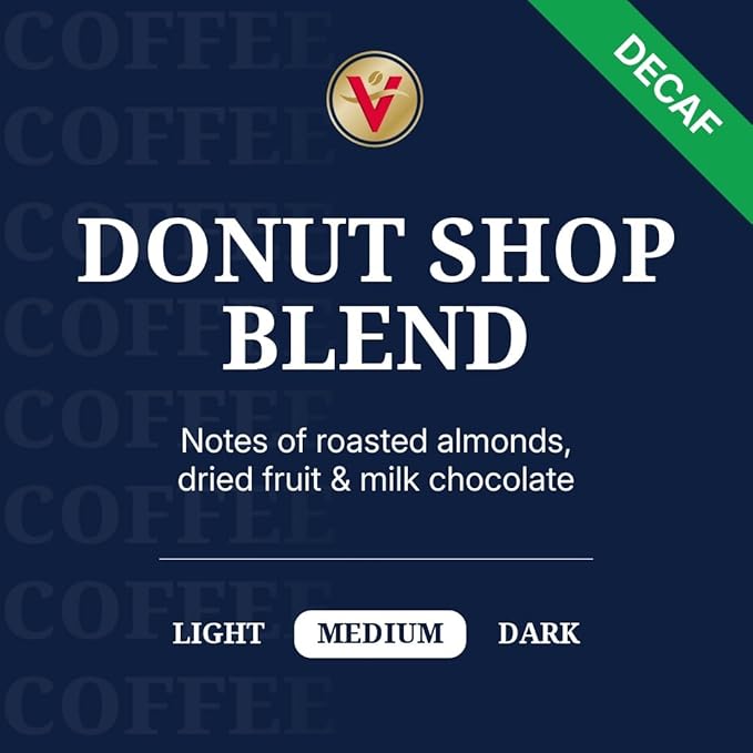 Victor Allen's Coffee Decaf Donut Shop Blend, Medium Roast, 42 Count, Single Serve Coffee Pods for Keurig K-Cup Brewers