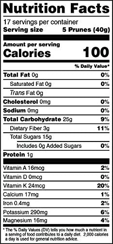 Terrasoul Superfoods Organic Dried Pitted Prunes, 1.5 Lbs - Fiber | Vitamin K | Preservative Free