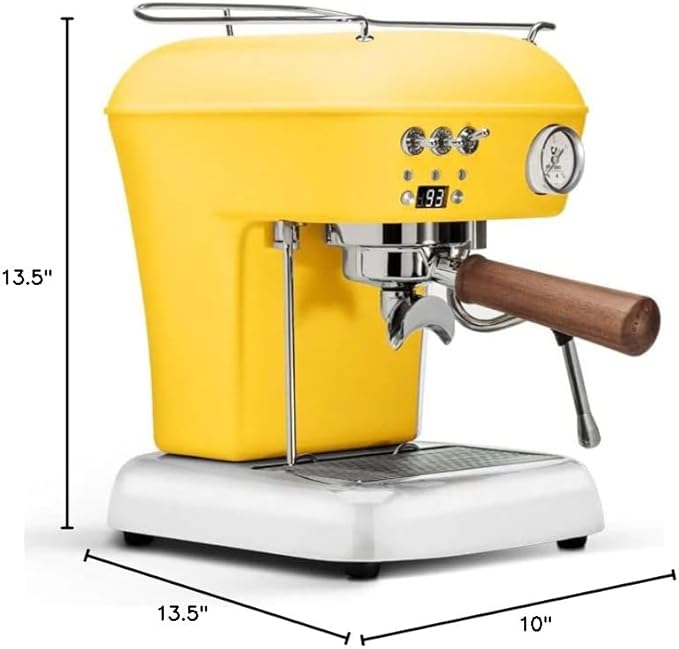 Ascaso Dream PID, Programmable Home Espresso Machine w/Volumetric Controls, 120V (Sun Yellow)