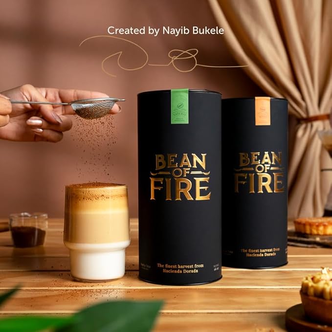 Bean of Fire El Salvador Pacamara Honey Ground Coffee ??Medium Roast, Single Origin Specialty, Creamy & Nutty Cup (16 oz)