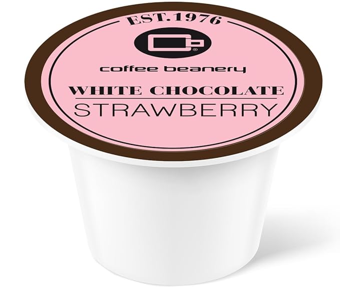 White Chocolate Strawberry Coffee Pods by Coffee Beanery | 12ct Medium Roast Arbica Coffee